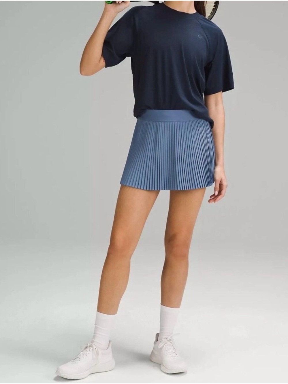 Lululemon Varsity High Rise Pleated Tennis Skirt in Oasis Blue